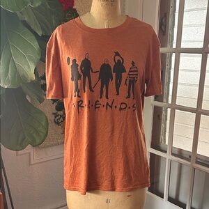 Halloween F.R.I.E.N.D.S Orange Graphic T-Shirt